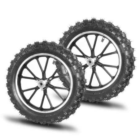 Pièces détachées Dirt bike, Pit bike Paire de roue Pocket Cross 2.50x10 LMR PARTS