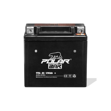Pièces détachées Dirt bike, Pit bike Batterie Polar Bear AGM YT5L-BS 12V 5Ah LMR PARTS
