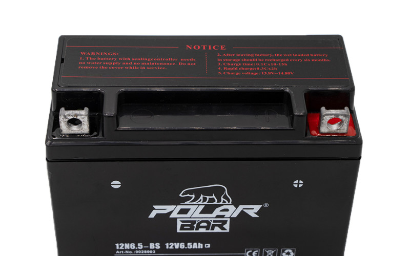 Pièces détachées Dirt bike, Pit bike Batterie Polar Bear AGM 12N6.5-BS 12V - 6,5Ah LMR PARTS