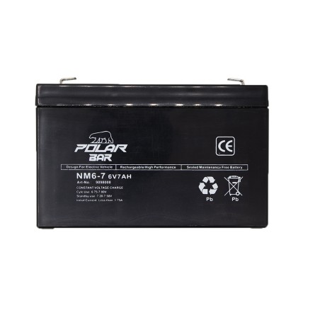 Pièces détachées Dirt bike, Pit bike Batterie Polar Bear AGM NM6-7 6V - 7Ah LMR PARTS