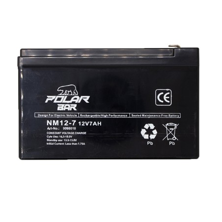Pièces détachées Dirt bike, Pit bike Batterie Polar Bear AGM NM12-7, 12V - 10Ah LMR PARTS