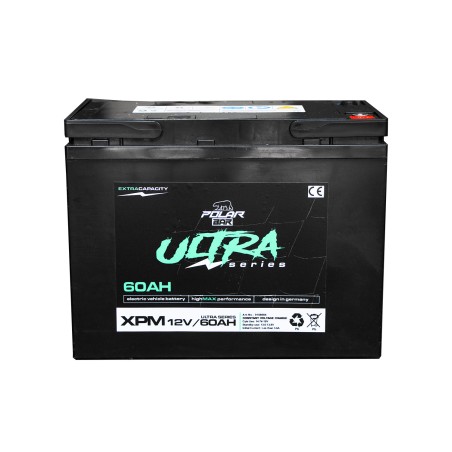 Pièces détachées Dirt bike, Pit bike Batterie Polar Bear AGM Ultra Series XPM 12V - 60Ah LMR PARTS