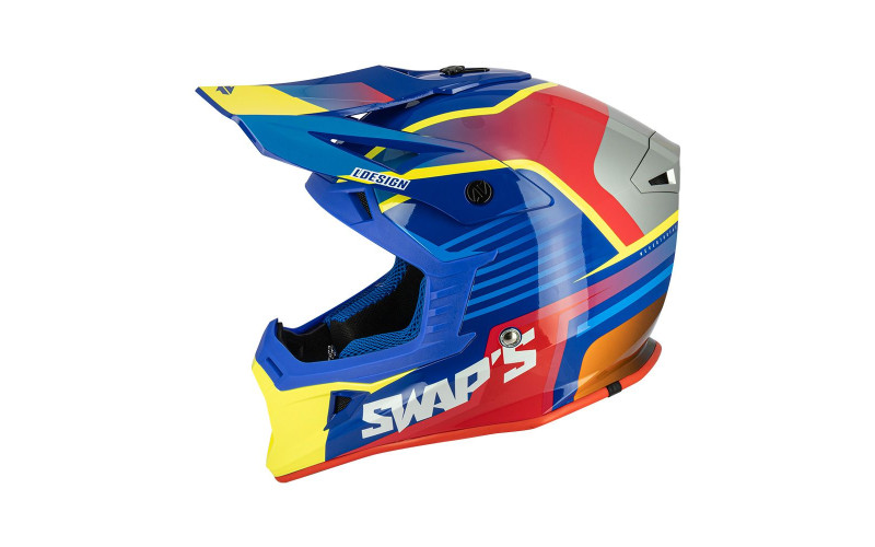 Casque cross adulte swap's s818 blur bleu