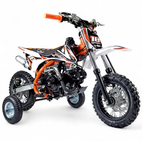 Dirt bike 70cc LMR Kidz 70cc 10/10" avec stabilisateur - orange - L...