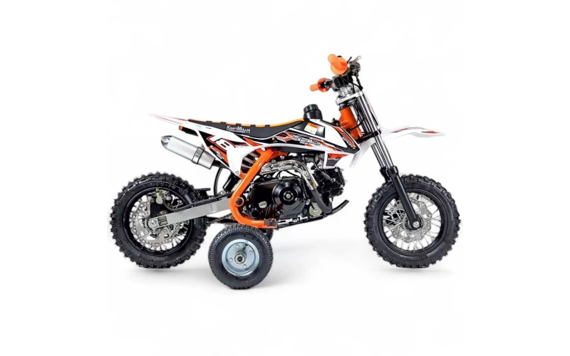 Dirt bike 70cc LMR Kidz 70cc 10/10" avec stabilisateur - orange