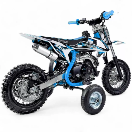 Dirt bike 70cc LMR Kidz 70cc 10/10" avec stabilisateur - bleu - LeM...
