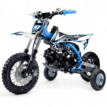 Dirt bike 70cc LMR Kidz 70cc 10/10" avec stabilisateur - bleu - LeM...