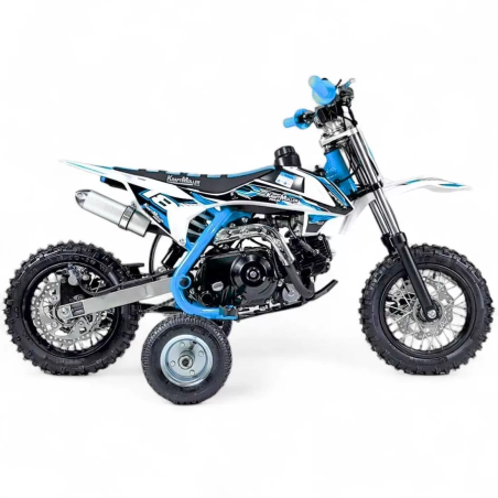 Dirt bike 70cc LMR Kidz 70cc 10/10" avec stabilisateur - bleu - LeM...