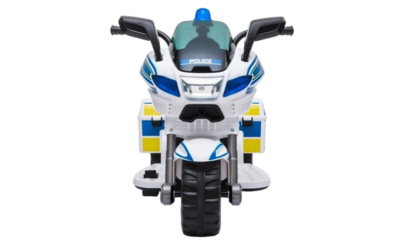 Moto électrique enfant KINGTOYS - Police 22W - Blanc