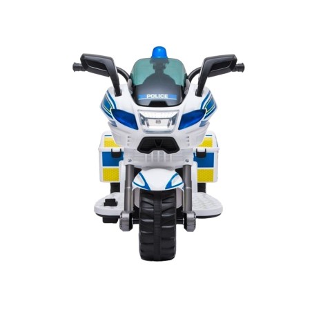 Moto électrique enfant KINGTOYS - Police 22W - Blanc Voitures électriques