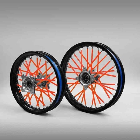 Pièces détachées Dirt bike, Pit bike Rayons - Rouge/OrangÃ© LMR PARTS