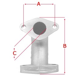 Pièces détachées Dirt bike, Pit bike Pipe admission coudée ø21mm LMR PARTS