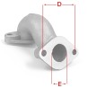Pièces détachées Dirt bike, Pit bike Pipe admission coudée ø21mm LMR PARTS