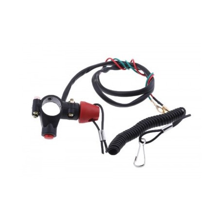 Cordon coupe-circuit complet pocket bike 49cc et quad