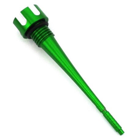 Pièces détachées Dirt bike, Pit bike Jauge niveau d'huile moteur CNC - Vert LMR PARTS