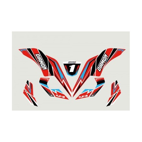 Kit déco - rouge pocket quad leminirider 49cc