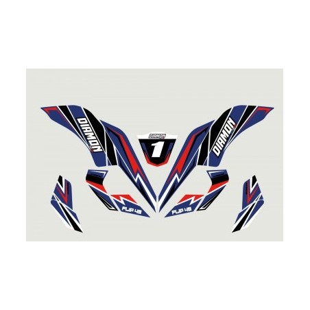 Kit déco - bleu pocket quad leminirider 49cc