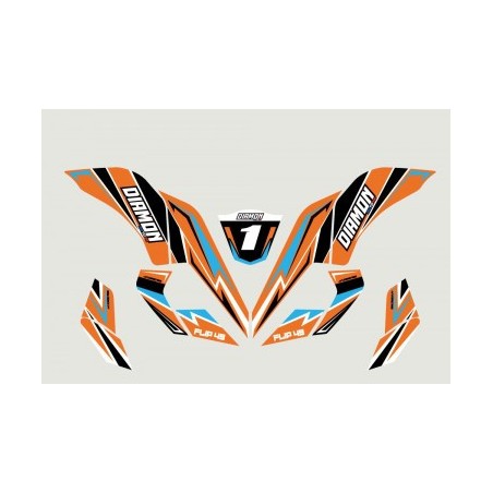 Kit déco - orange pocket quad leminirider 49cc