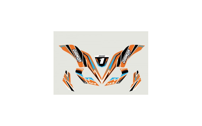 Kit déco - orange pocket quad leminirider 49cc