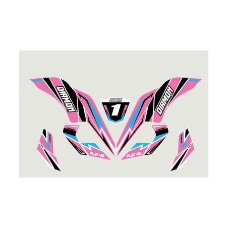 Kit déco - rose  pocket quad leminirider 49cc