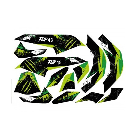 Kit déco - Vert pour pocket quad Flip 49cc et 800w Diamon Motors chez LeMiniRider