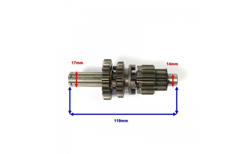 Pièces détachées Arbre primaire dÃ©marrage point mort 14/17mm L.119mm LMR PARTS