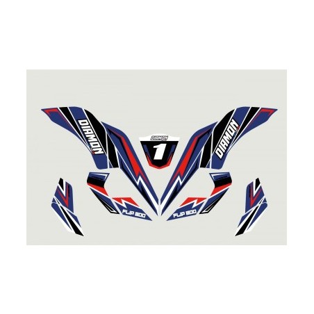Kit déco - Bleu quad electrique leminirider 800w