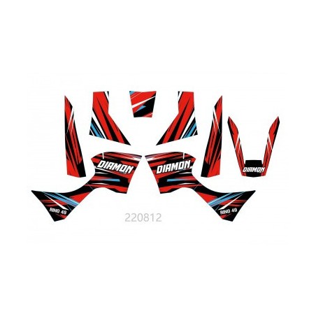 Kit déco - Rouge rino 49cc diamon motors