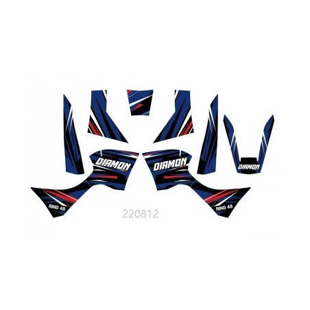 Kit déco - bleu  rino 49cc diamon motors