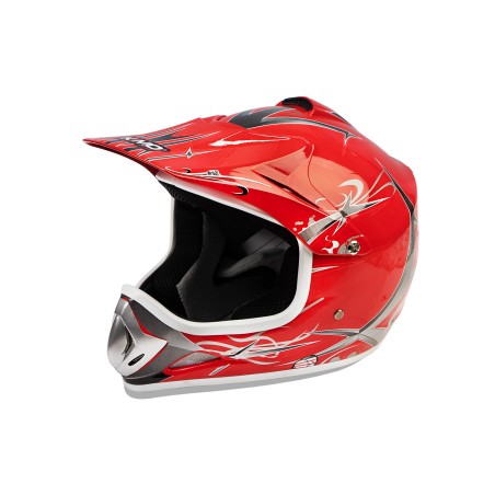 Casque enfant cross KIMO brillant - rouge