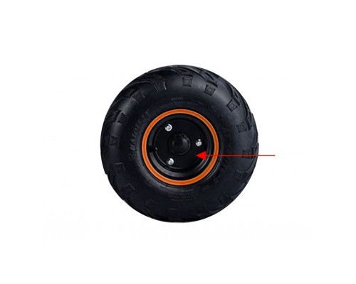 Jante 6" - Noir / Orange pour quad enfant 90 / 110 / 125 cm3 diamon motors