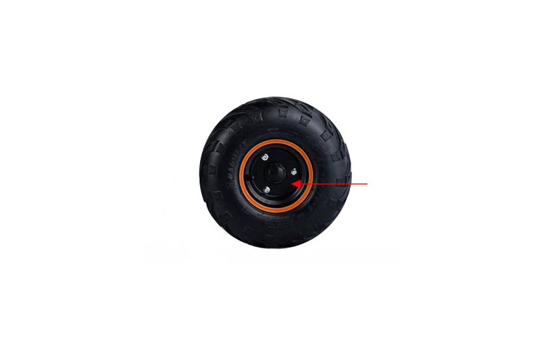 Jante 6" - Noir / Orange pour quad enfant 90 / 110 / 125 cm3 diamon motors