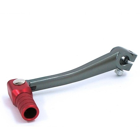 Pièces détachées Dirt bike, Pit bike Sélecteur de vitesse aluminium gris titane/rouge LMR PARTS