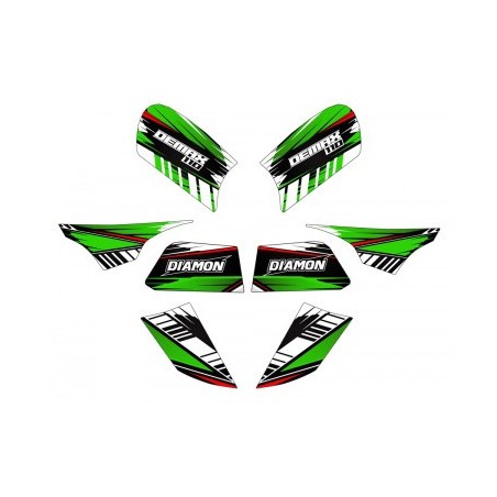 Kit déco - Vert le mini rider diamon motors 110cc quad enfant