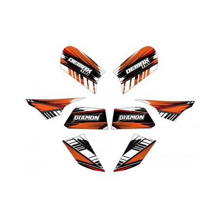 Kit déco - Orange le mini rider diamon motors 110cc quad enfant