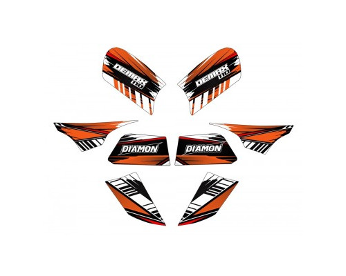 Kit déco - Orange le mini rider diamon motors 110cc quad enfant