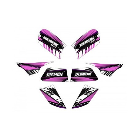 Kit déco - rose le mini rider diamon motors 110cc quad enfant