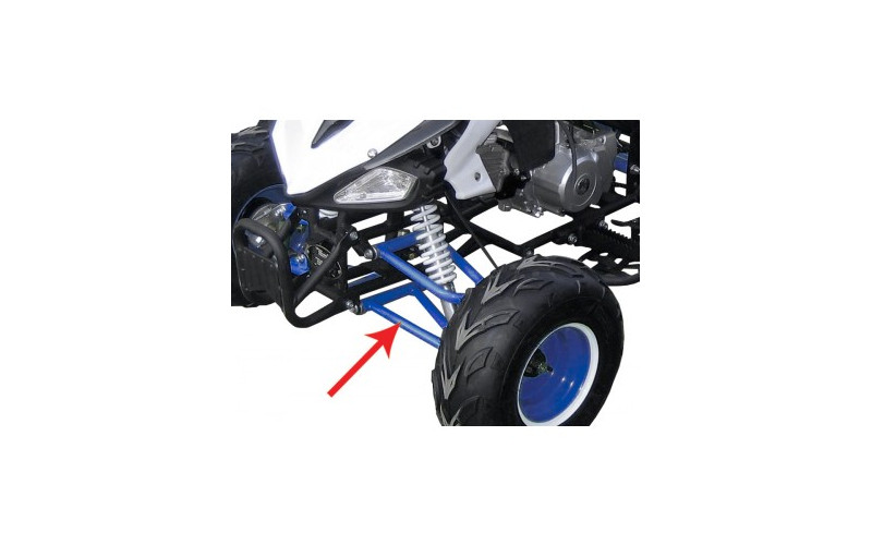 Triangle de direction inférieur - bleu pour quad enfant typhon 110cc et 125cc diamon motors