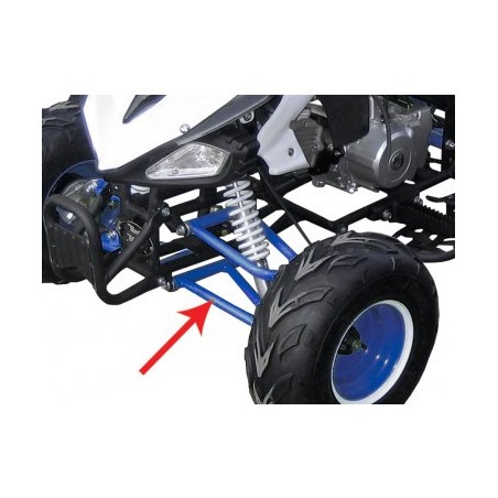Triangle de direction inférieur - bleu pour quad enfant typhon 110cc et 125cc diamon motors