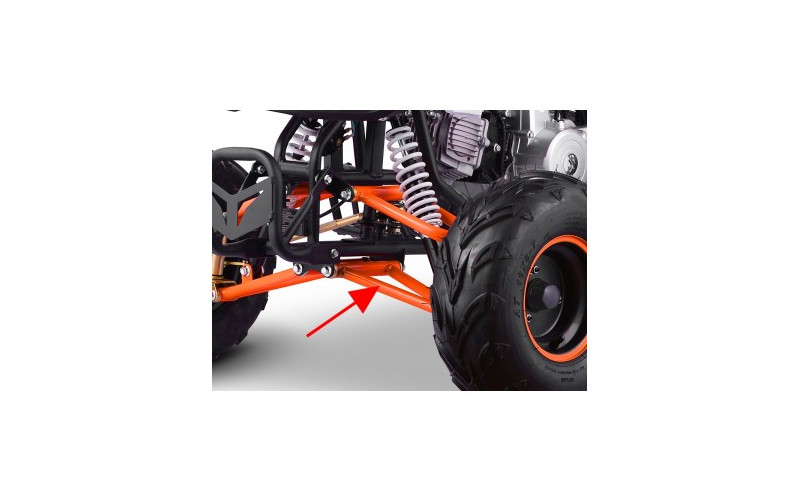Triangle de direction inférieur - orange pour quad enfant typhon 110cc et 125cc diamon motors