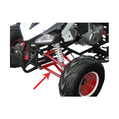 Triangle de direction inférieur - rouge pour quad enfant typhon 110cc et 125cc diamon motors
