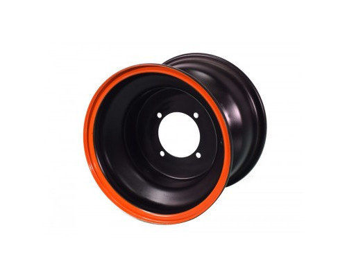 Jante 8" AV - 4 Trous - Noir/Orange pour typhon 110cc et 125cc diamon motors le mini rider