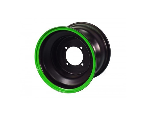 Jante 8" AV - 4 Trous - Noir/vert pour typhon 110cc et 125cc diamon motors le mini rider