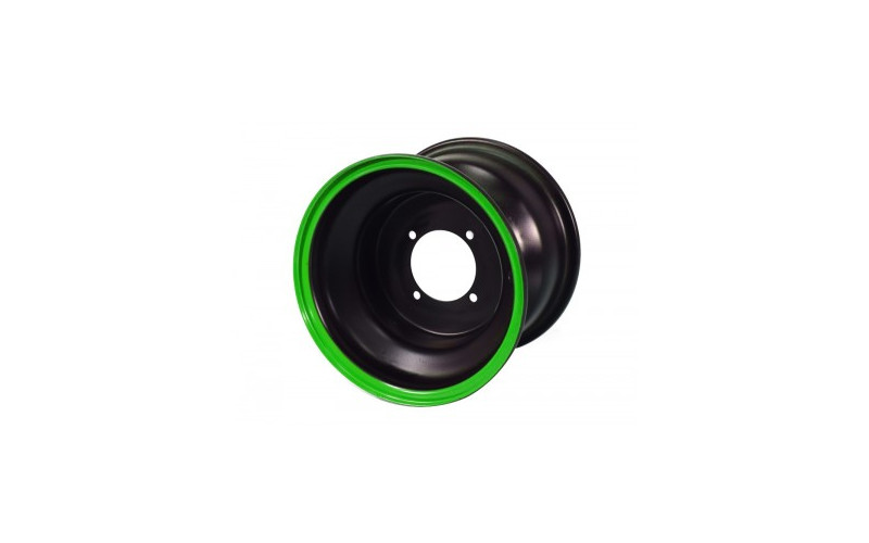 Jante 8" AV - 4 Trous - Noir/vert pour typhon 110cc et 125cc diamon motors le mini rider