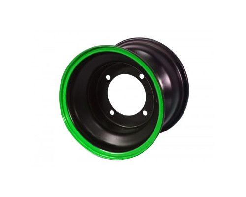 Jante 8" AR - 4 Trous - Noir/Vert  pour typhon 110cc et 125cc diamon motors le mini rider