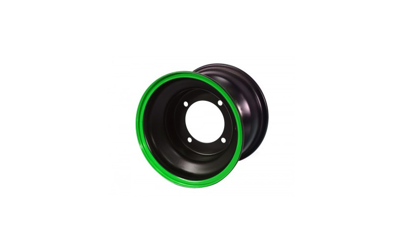 Jante 8" AR - 4 Trous - Noir/Vert  pour typhon 110cc et 125cc diamon motors le mini rider