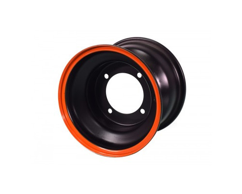 Jante 8" AR - 4 Trous - Noir/orange pour typhon 110cc et 125cc diamon motors le mini rider