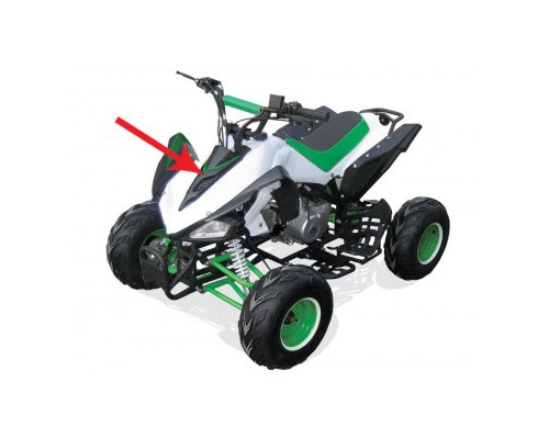 Face avant - Noir quad enfant typhon 110cc 125cc diamon motors le mini rider