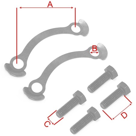 Pièces détachées Dirt bike, Pit bike Kit vis Couronnes et pignons Hexagonal avec Platines LMR PARTS