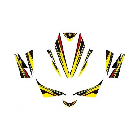Kit déco - jaune pour quad enfant thermique 110cc et 125cc typhon diamon motors le mini rider
